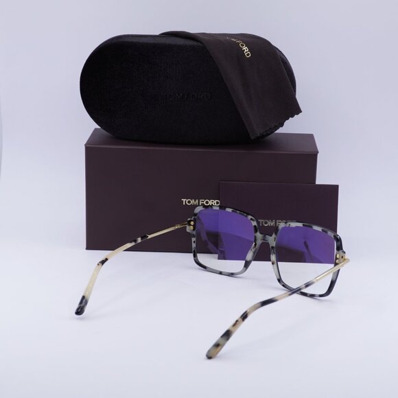 Tom Ford FT5915-B 005 Square Eyeglasses 53mm - Black/Havana - Picture 10 of 10